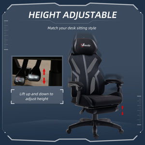 Gaming Chair, Ergonomic Computer Chair with Footrest, Headrest – view 3
