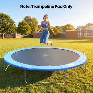 Soozier Trampoline Pad, 14FT Replacement Trampoline Safety Pad Mat Spring Cover, Water-Resistant, UV-Resistant, Tear-Resistant, No Holes for Pole