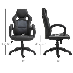 Racing Gaming Chair Office Chair Computer Desk Gamer Chair with Swivel Wheels, Padded Headrest – view 9