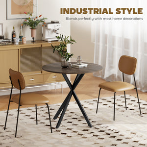 31.5" Industrial Round Dining Table - White Oak – view 11