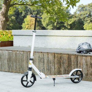 Qaba Kick Scooter for Kids Ages 6-12 with Adjustable Height, Rear-Fender Brake, 200mm Big Wheel, Foldable Design