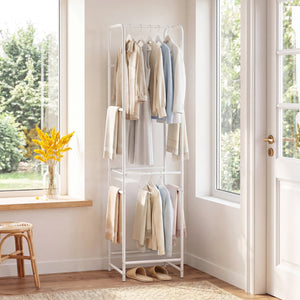 Slim Coat Rack Freestanding Garment Organizer with 8 Hanging Rods view 2