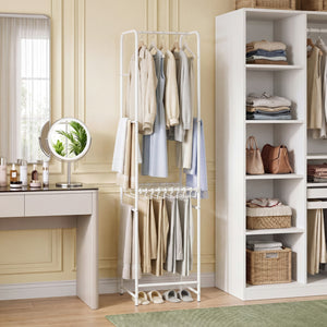 Slim Coat Rack Freestanding Garment Organizer with 8 Hanging Rods view 6