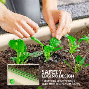 4.9 x 2 x 1ft Galvanized Raised Garden Bed Kit, Metal Planter Box with Safety Edging, Black – view 54