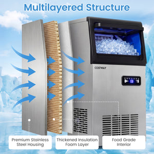 Stainless Steel Commercial Ice Maker 110 lbs/24H view 7