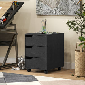 3 Drawer File Cabinet, Mobile Vertical Filing Cabinet with Wheels – view 14