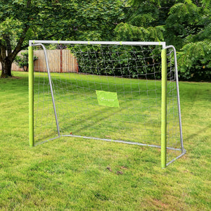 Soozier 6ft x 4ft Soccer Goal Net with Metal Frame, PE Mesh, Ground Stakes, Easy Assembly