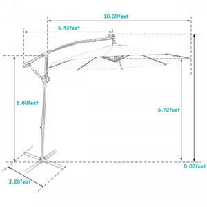 Summer Patio Luxury Bundle: 5-Pc Rattan Furniture Set, 8-in-1 Water Slide & 10ft LED Offset Umbrella view 5