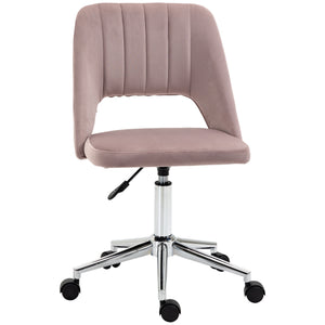 Mid Back Office Chair Velvet Fabric Swivel Scallop Shape Computer Desk Chair, Green – view 50