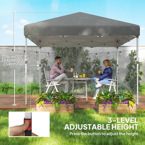 10' x 10' Pop Up Canopy with Sidewalls, Roller Bag, Height Adjustable Instant Tent for Outdoor, Garden – view 13