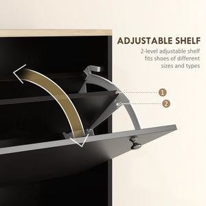 Shoe Storage with 3 Flip Drawers and Adjustable Shelves – view 4