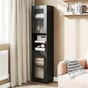 Tall Bathroom Storage Cabinet 67 Inches Freestanding Storage Organizer-Black view 9