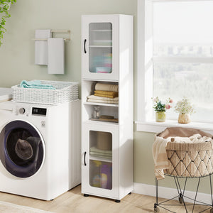 Tall Bathroom Storage Cabinet 67 Inches Freestanding Storage Organizer-White view 3