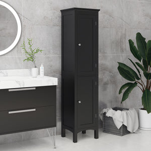 Tall Bathroom Cabinet, Freestanding Storage Organizer with Adjustable Shelves and Cupboards – view 7