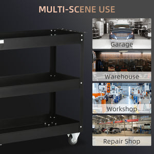 3 Tier Rolling Tool Cart with Wheels, 330 LBS Capacity Heavy Duty Utility Cart – view 5