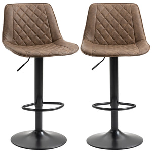 Bar Stools Set of 2, Swivel Counter Height Barstools with Back, Footrest, Adjustable Height, Black – view 8