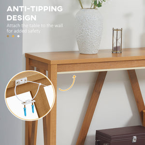 52" Console Table, Farmhouse Narrow Entryway Table with Storage Shelf – view 12