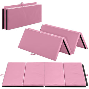 Soozier 4'x10'x2" Folding Gymnastics Tumbling Mat, Exercise Mat with Carrying Handles for Yoga, MMA, Martial Arts