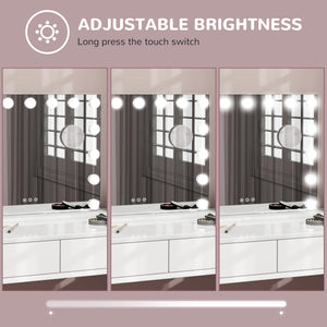 Hollywood Makeup Mirror with Lights, 3 Lighting Modes, USB Charging Port, Tabletop or Wall Mounted, White