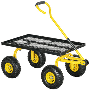Heavy Duty Garden Wagon Cart with 10" Wheels, 330 lbs Capacity, for Garden, Beach, Lawn, Black – view 8