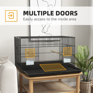 Birdcage for Canaries, Lovebirds Finches, Budgie Cage with Removable Tray, Bottom Mesh Panel – view 5