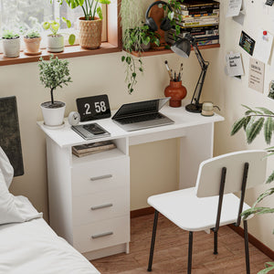Computer Desk with Storage, 39" Home Office Desk with 3 Drawers nad Open Shelf, Writing Table for Bedroom – view 6