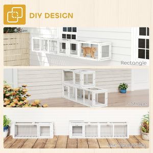 Cat Tunnel, Outdoor Cat Enclosure with Combinable Design, 8 Doors, 98" Kitty Toys for House, Window, Cage – view 11