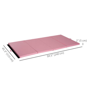 Soozier 4'x10'x2" Folding Gymnastics Tumbling Mat, Exercise Mat with Carrying Handles for Yoga, MMA, Martial Arts