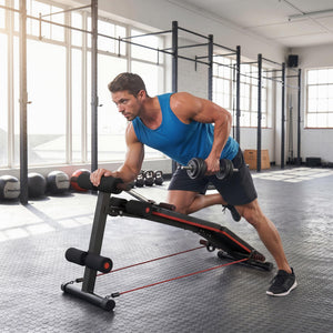 Soozier Foldable Sit Up Bench Core Workout for Home Gym Black