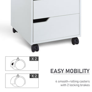3 Drawer File Cabinet, Mobile Vertical Filing Cabinet with Wheels – view 20