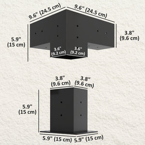 8PCS Pergola Kit, Pergola Brackets with 3-Way & 4-Way Corner Brackets for 4"x4" (Actual 3.6"x3.6") Lumber