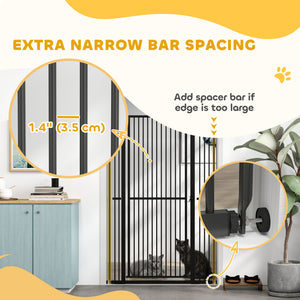 59" Extra Tall Cat Gate, 30"-41" Pet Gate with 2.8" and 5.5" Extensions, for Doorway, Hallway, Stairway – view 3