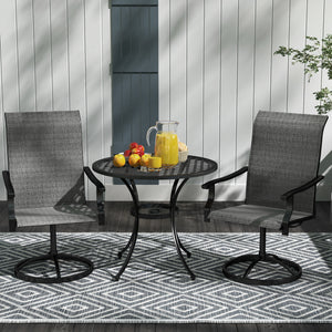Outdoor Swivel Dining Chairs Set of 2, High Back Swivel Chairs with All Weather Mesh for Deck, Backyard – view 20