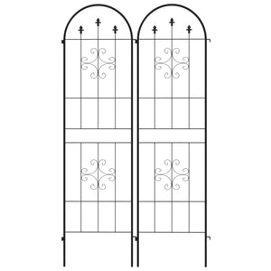 Metal Trellis Set of 2, Garden Trellis for Climbing Plants Support Frames, Arrow Design