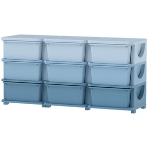Qaba 3 Tier Kids Toy Organizer and Storage Bins with 6 Plastic Drawers