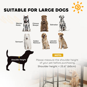 6 Panels Heavy Duty Dog Playpen Outdoor Indoor with Door & Strap, 24" Height Portable & Foldable Pet Playpen