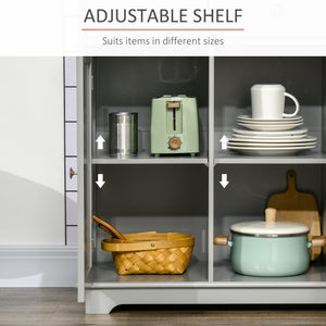 Modern Sideboard, Buffet Cabinet with Storage Cabinets, Drawers and Adjustable Shelves for Living Room, Grey