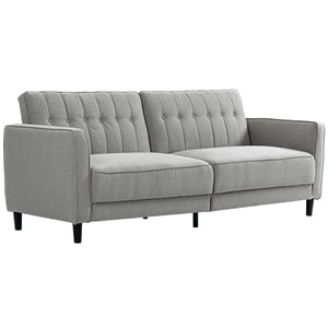 Convertible Bed with Couch, Button Tufted Fabric Sofa Bed with Adjustable Back for Living Room – view 8