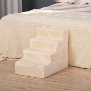 4-Step Dog Ramp for Sofa, Bed, and Couch, with Removable Cover, Light Grey – view 14