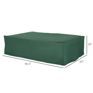 Patio Furniture Covers, Waterproof, Windproof and Anti-UV 300D Oxford Fabric Large Outdoor Furniture Cover for Outdoor Sectional Sofa Set, 97" x 65" x 26", Green