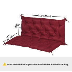 2 Seater Garden Bench Cushion, Soft Thick Outdoor Non-Slip 2 Seater Soft Pad With Backrest for Garden – view 30