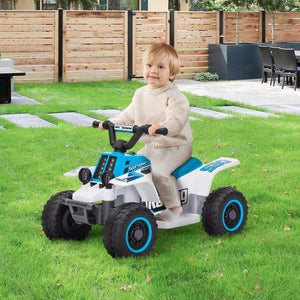 Qaba 6V Kids ATV Quad, 4 Wheeler Battery Powered Electric Ride on Car w/ Lights, Forward Backward