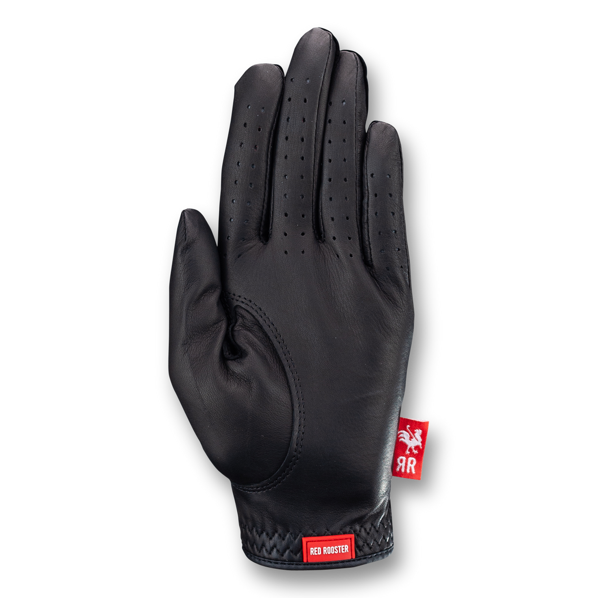 Women's Saddle - Red Rooster Golf AAA Cabretta Leather Golf Glove, black leather