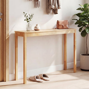 Wooden Console Table Modern Farmhouse Sofa Table with Thickened Top-Natural view 6