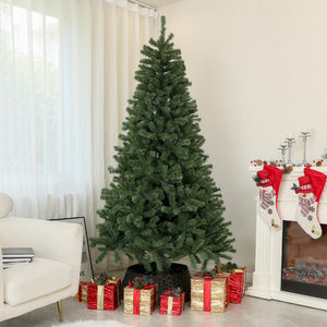6ft Artificial Christmas Trees with Auto Open and Steel Base, Green – view 14