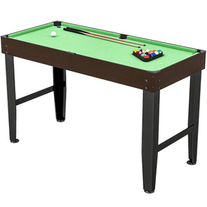 Soozier 55" Mini Pool Table, Pool Game Billiard Table Set with 2 Cues, 16 Balls, 2 Chalks, Triangle, Brush, Green