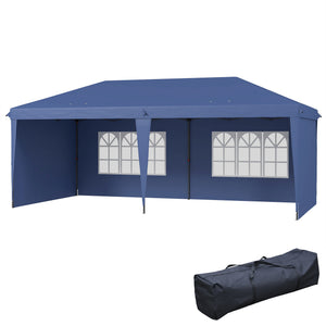 10' x 20' Outdoor Pop Up Canopy Tent Party Tent Instant Shelter W/ Carrying Bag, Blue