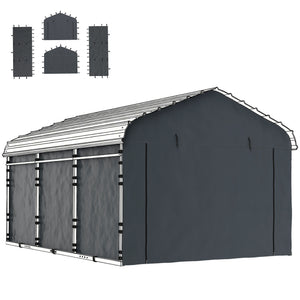 Carport Replacement Canopy Cover Sidewalls for 12' x 20' Carport