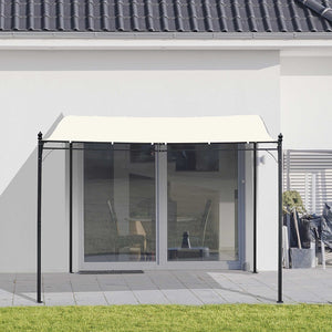 Portable Gazebo 10x10 Steel Patio Outdoor Sun Shelter for Porch, Patio & Yard, Weather-resistan, Cream White