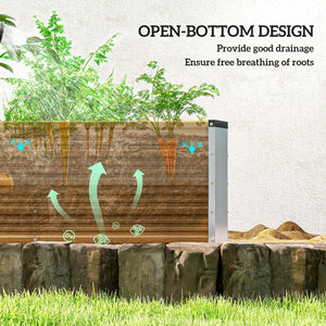 6' x 1.5' x 1.3' Galvanized Raised Garden Bed, Elevated Large Metal Planter Box w/ Install Gloves for – view 18